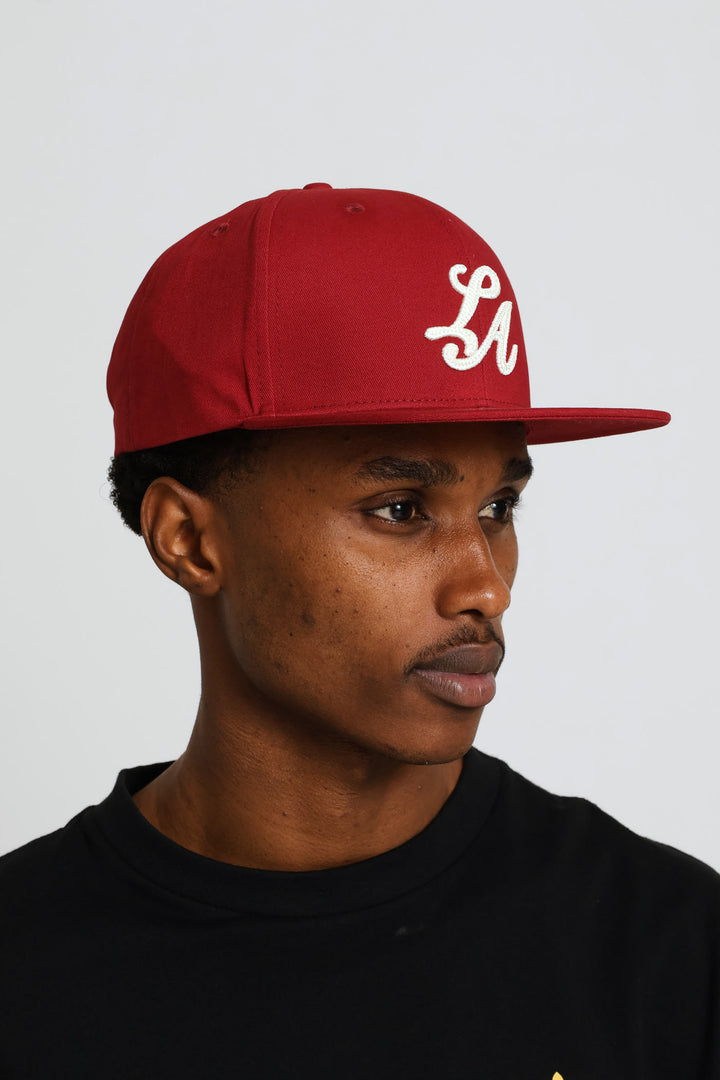 Flat Bill La Cap - Burgundy