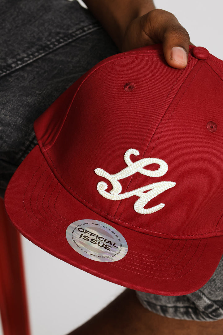 Flat Bill La Cap - Burgundy