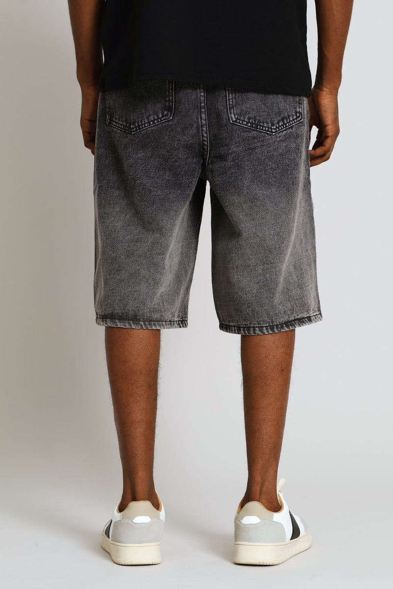 Cut Line Baggy Denim - Black
