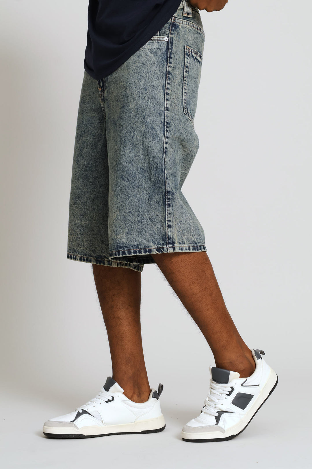 Baggy Denim Shorts - Tea Stain