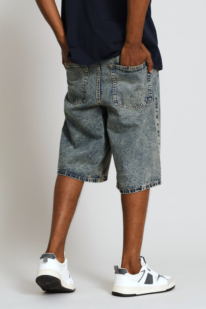 Baggy Denim Shorts - Tea Stain