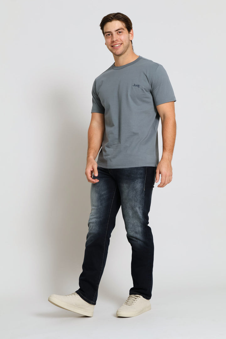 Embrodiery Icon Tee - Blue/Grey