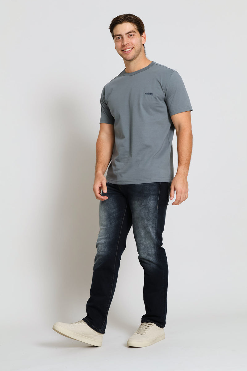 Embrodiery Icon Tee - Blue/Grey