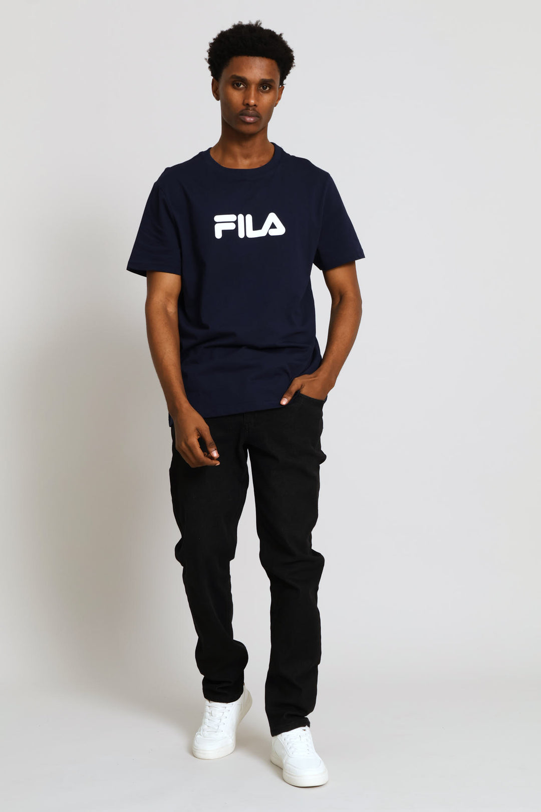 Mono Deckle Tee - Navy