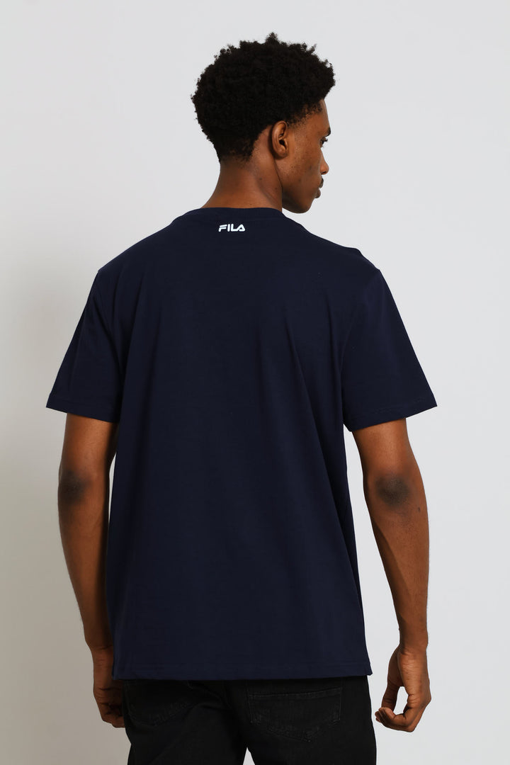 Mono Deckle Tee - Navy