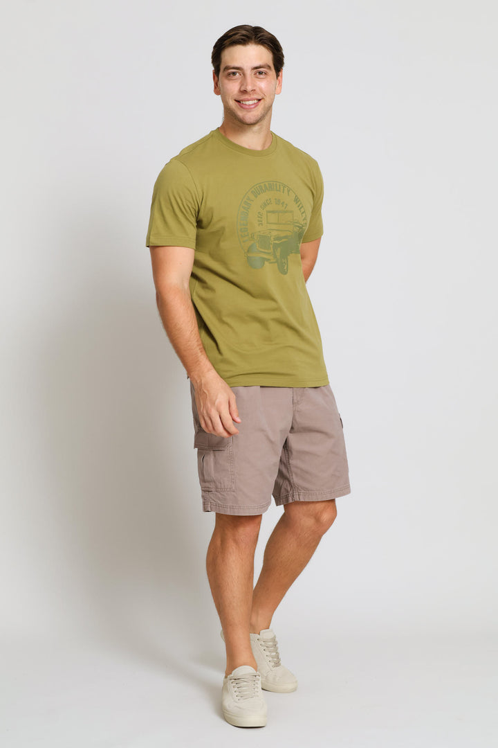 Circle Car Tee - Khaki