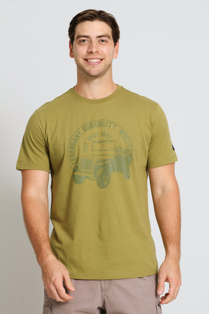 Circle Car Tee - Khaki