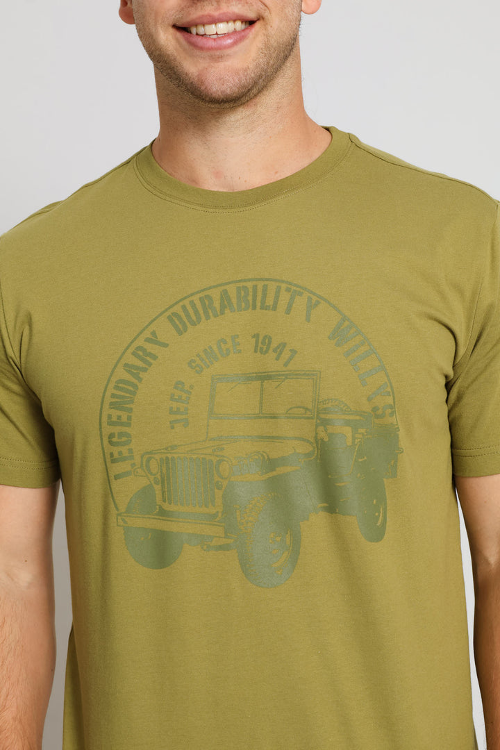 Circle Car Tee - Khaki
