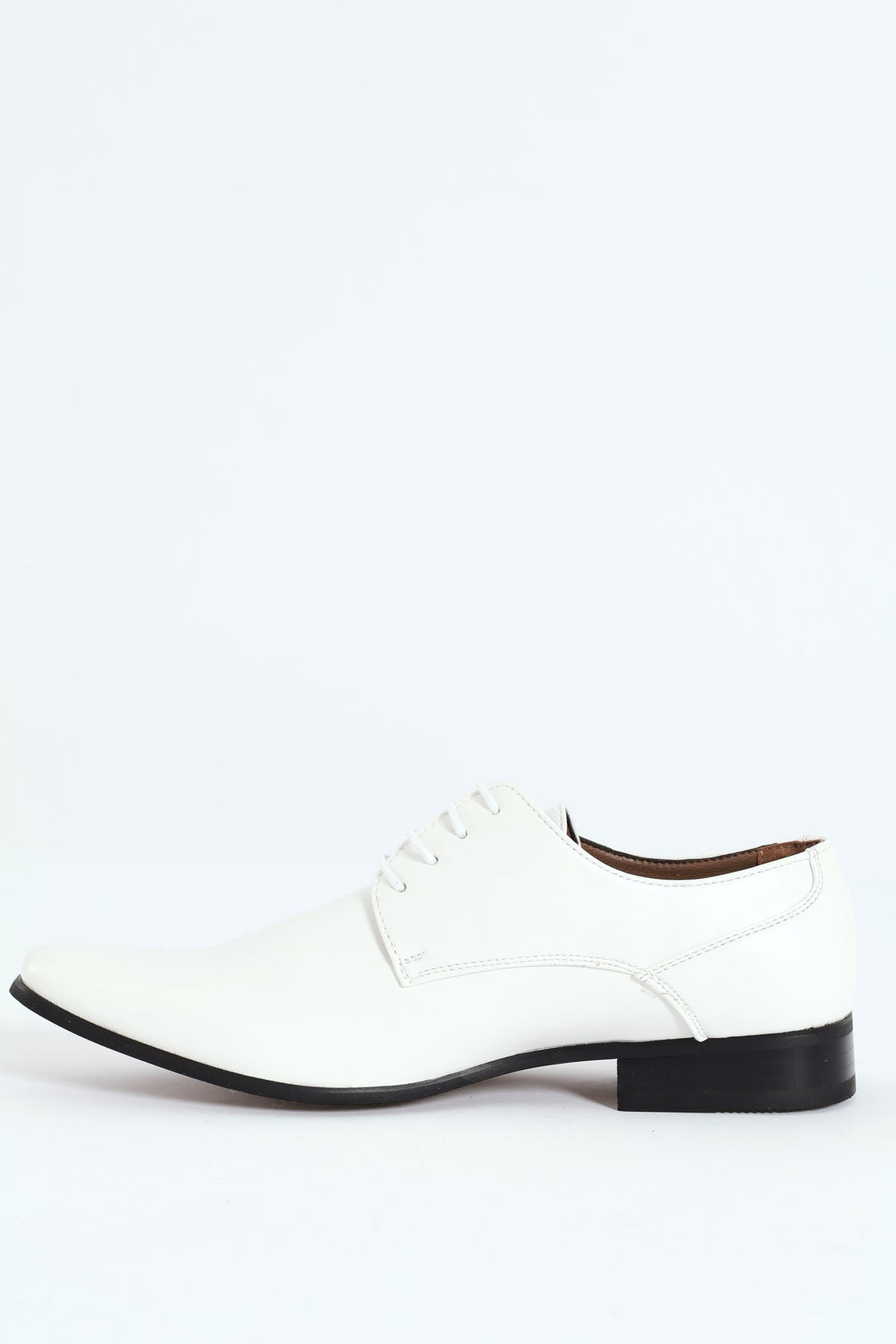 Panelled Lace Up Derby Shoe White Edgars