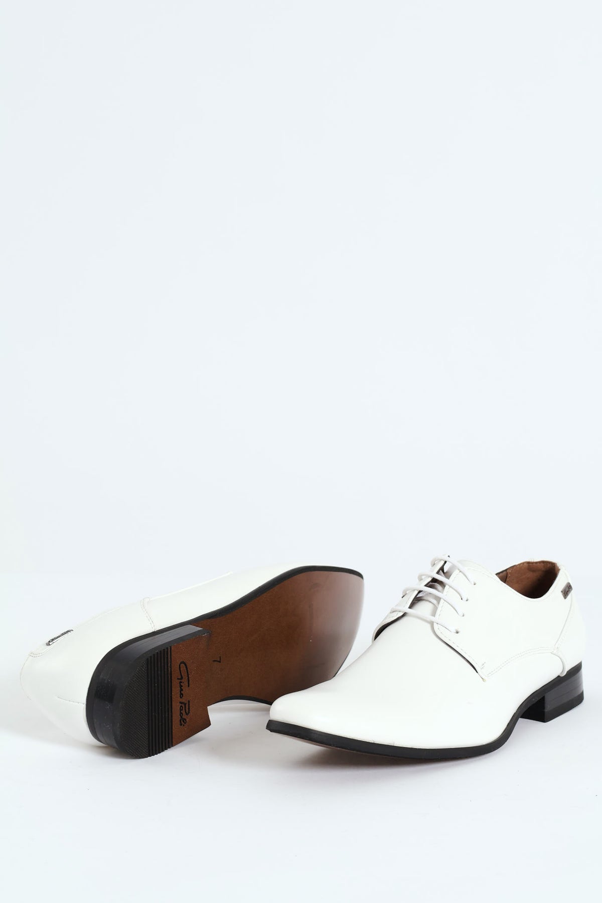 Panelled Lace Up Derby Shoe White Edgars