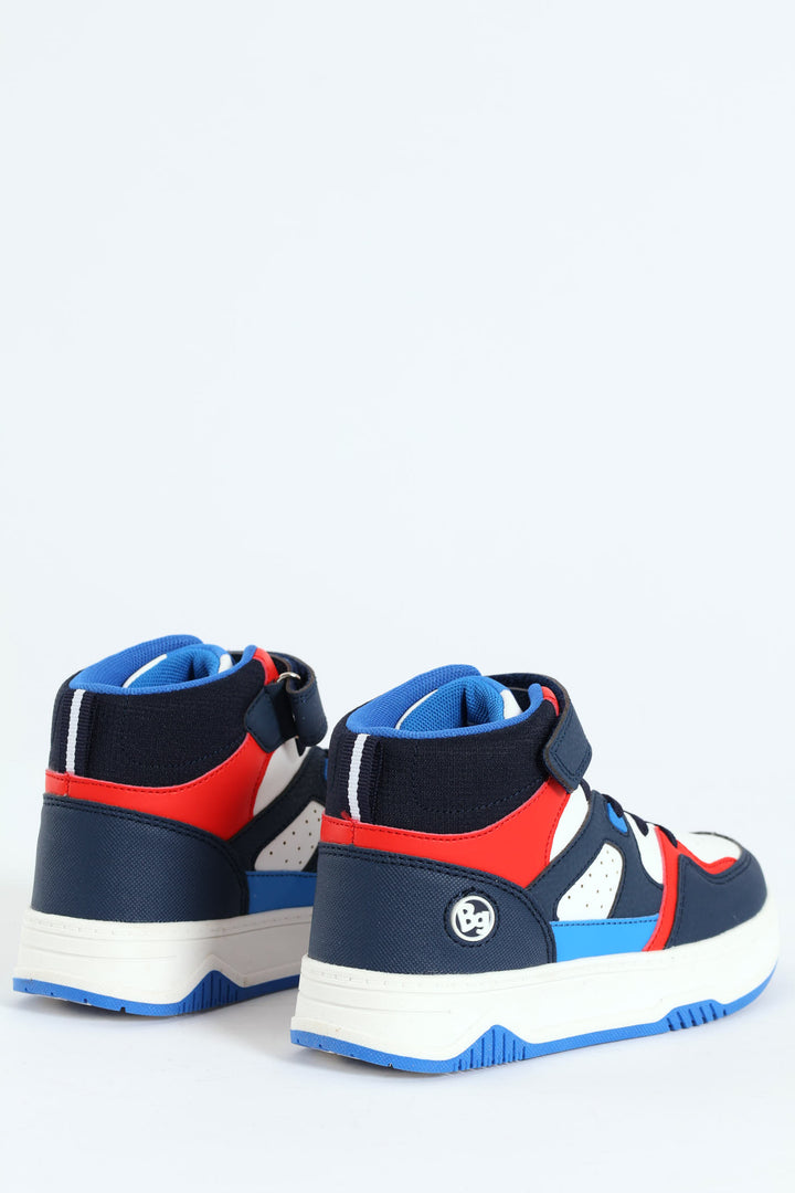 Boys Bright Hi Top Sneakers - Multi