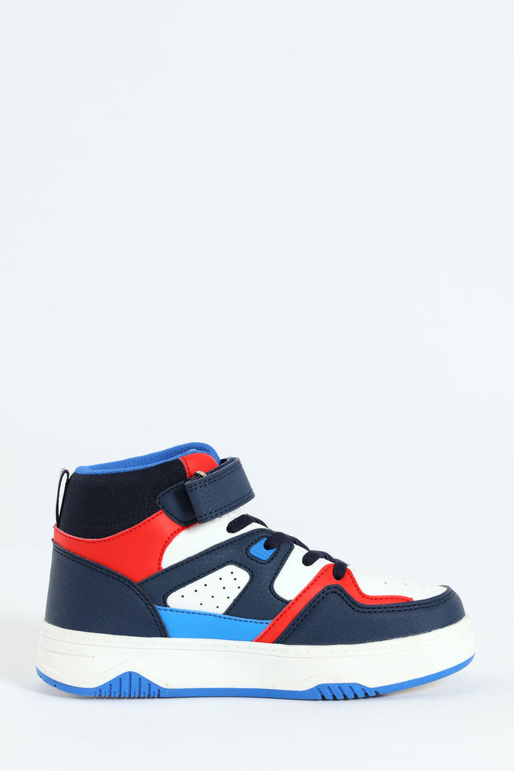 Boys Bright Hi Top Sneakers - Multi
