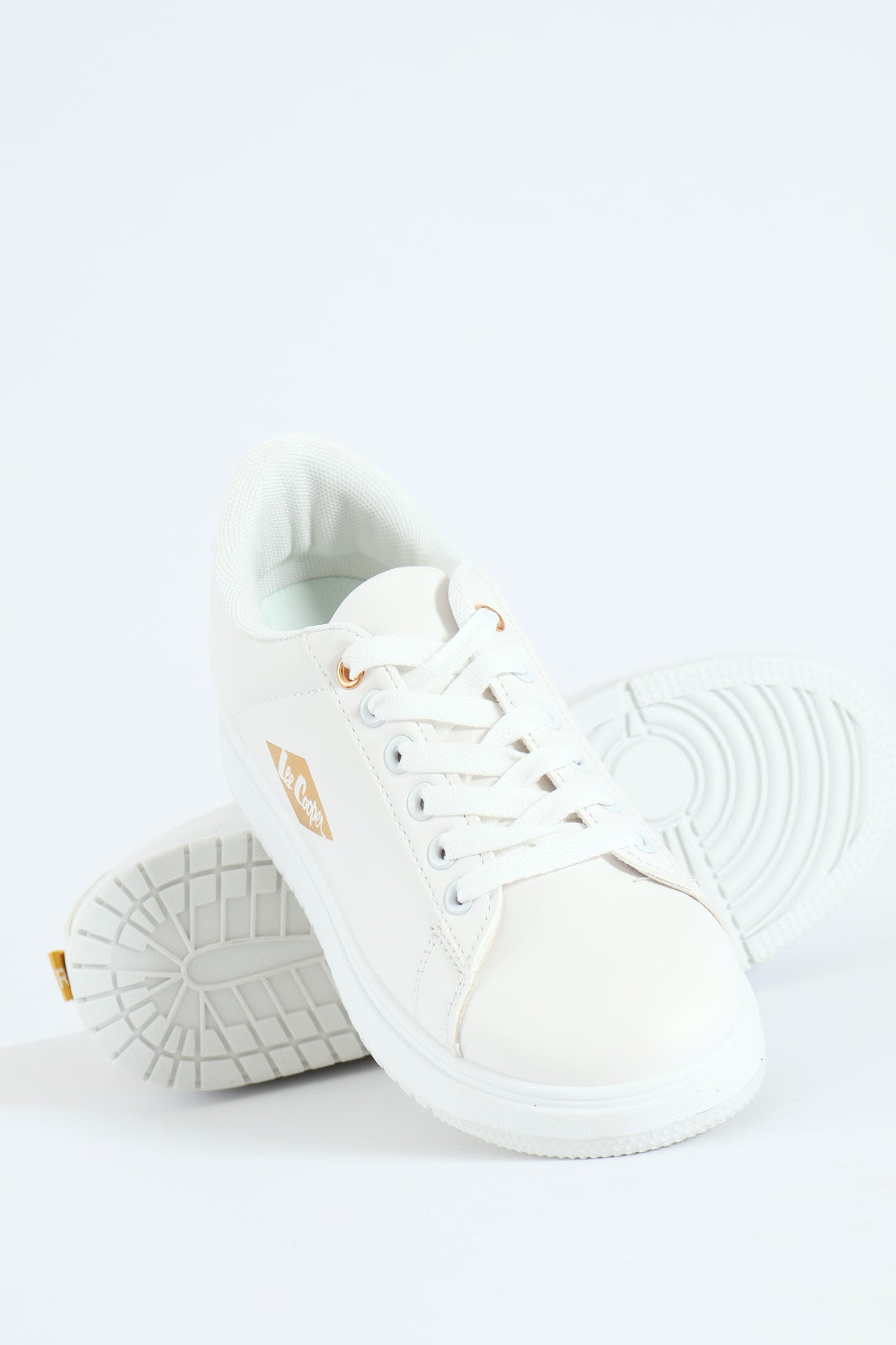 Ladies Kim Printed Diamond Lace Up Sneaker - White – Edgars
