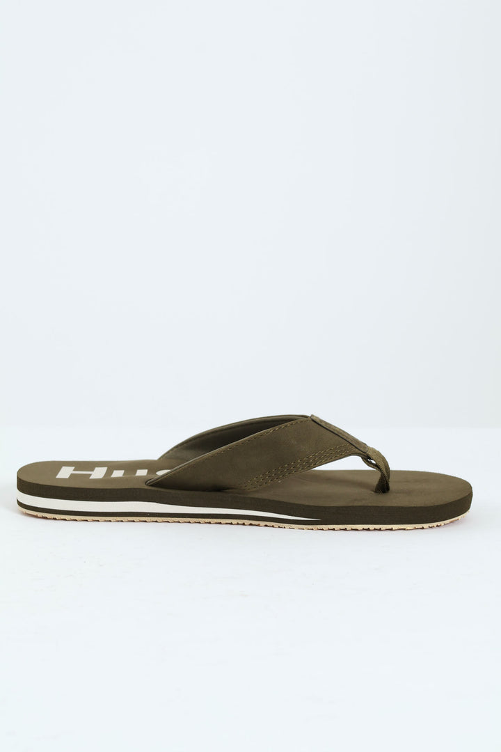 Stomp Wide Vamp Sandal - Olive