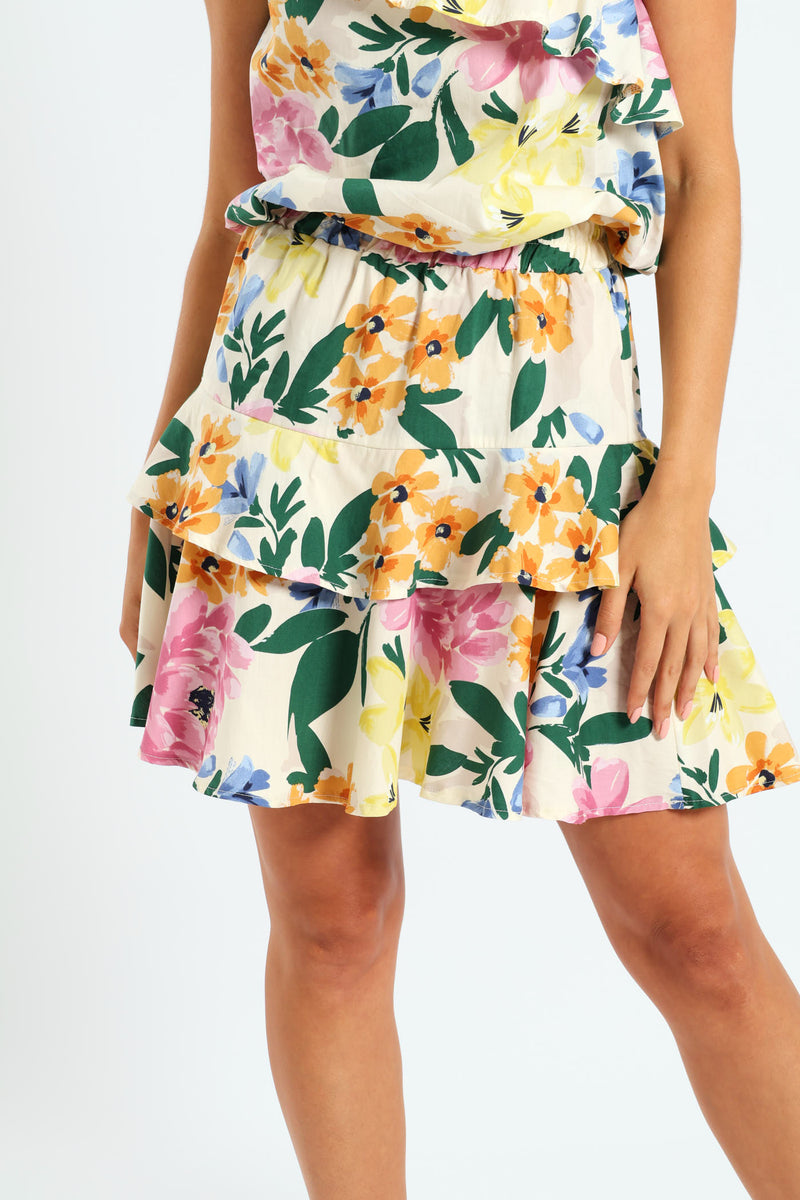Pull On Rara Mini Skirt - Multi