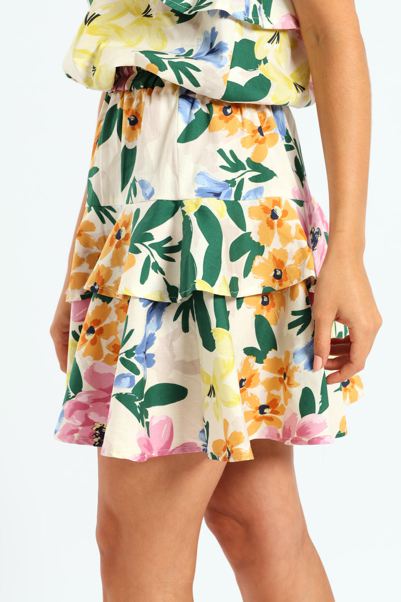 Pull On Rara Mini Skirt - Multi