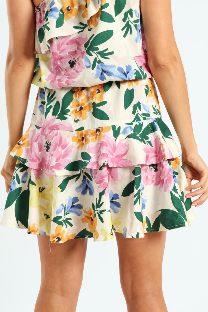 Pull On Rara Mini Skirt - Multi