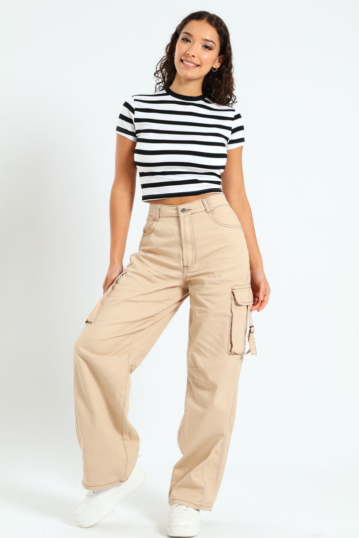 Buckle Cargo Jean - Stone