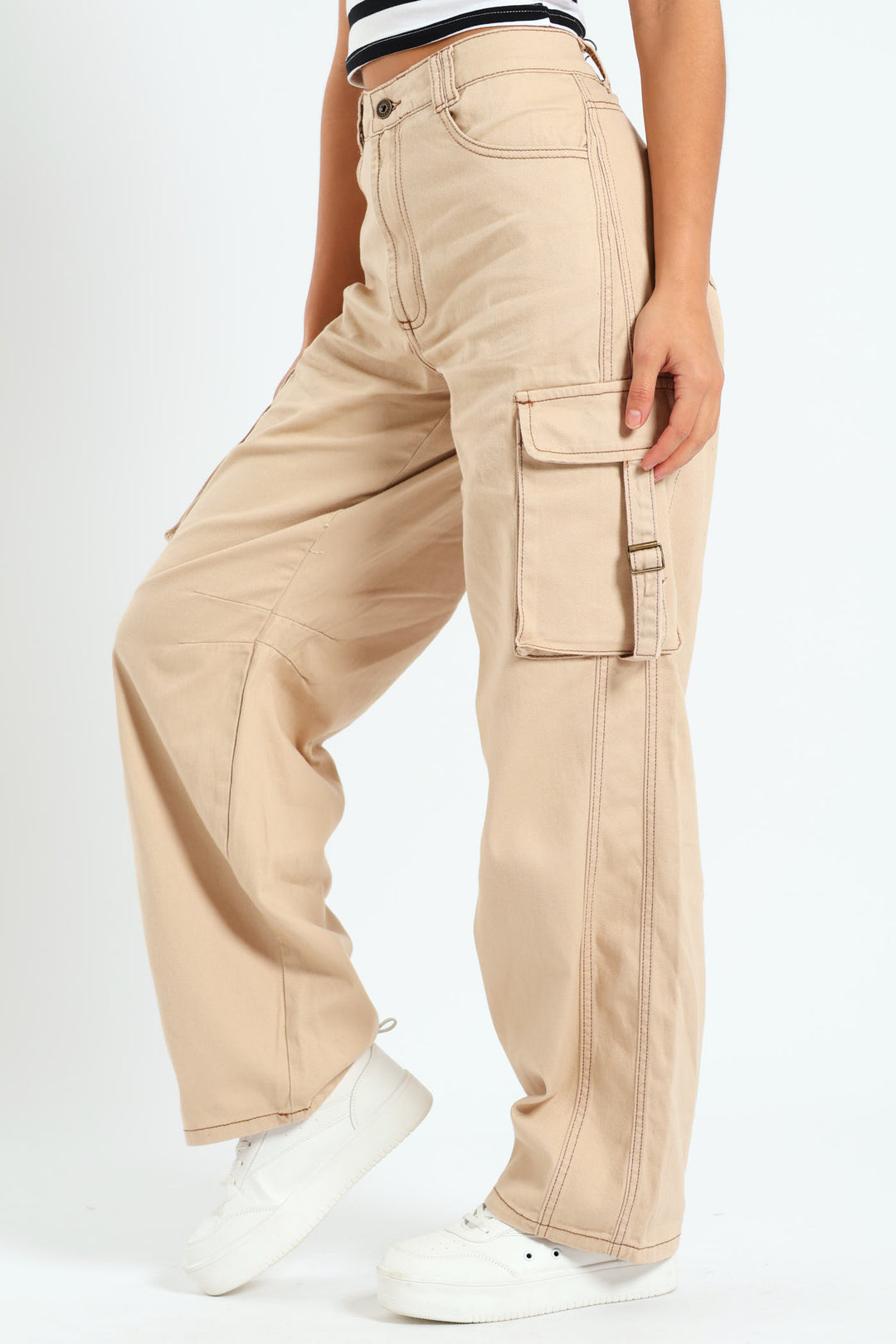 Buckle Cargo Jean - Stone