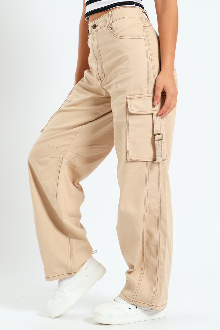 Buckle Cargo Jean - Stone