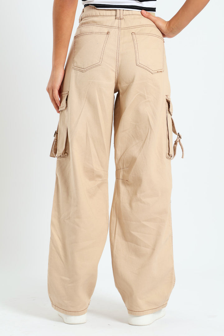 Buckle Cargo Jean - Stone