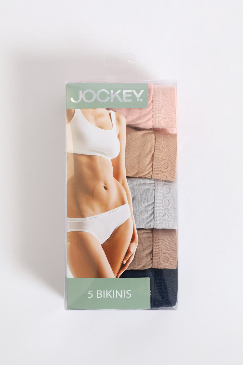 5 Pack Cotton Bikini Panties - Multi