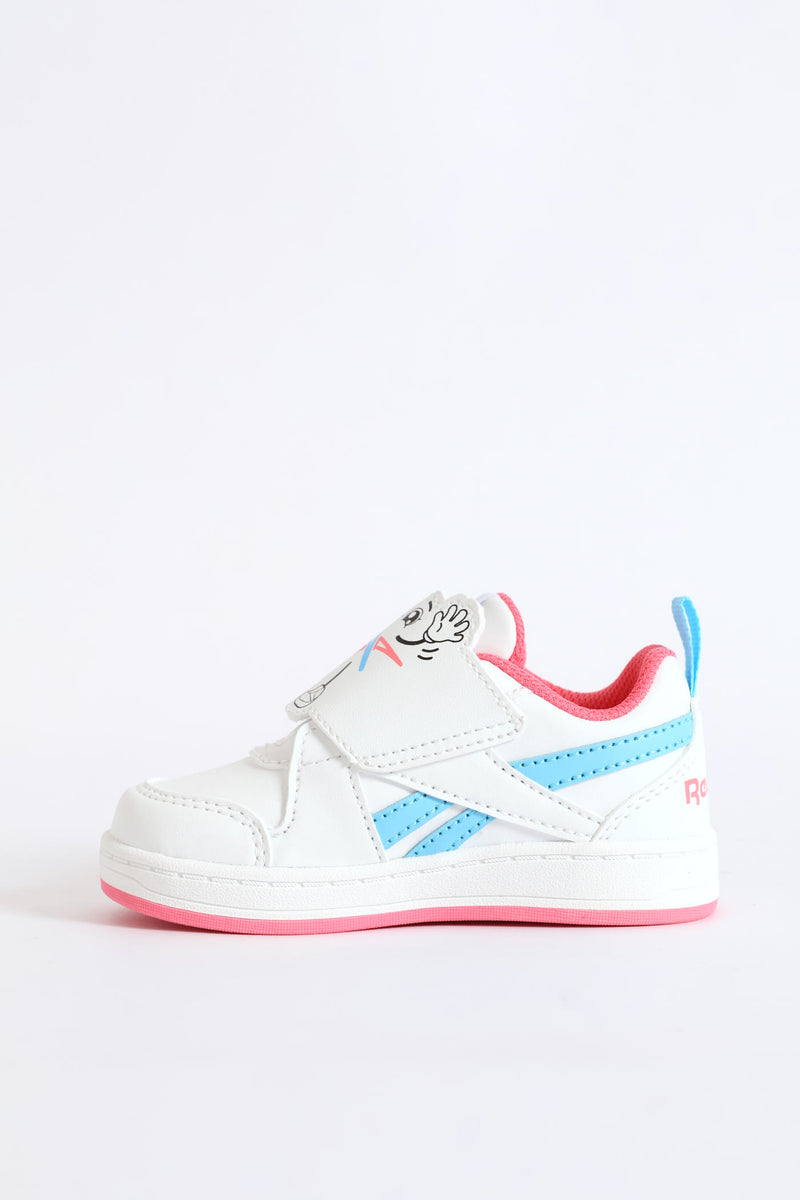 Pre-Girls Court Sneaker - White/Pink