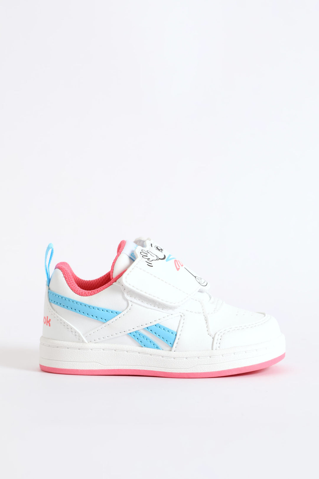 Pre-Girls Court Sneaker - White/Pink
