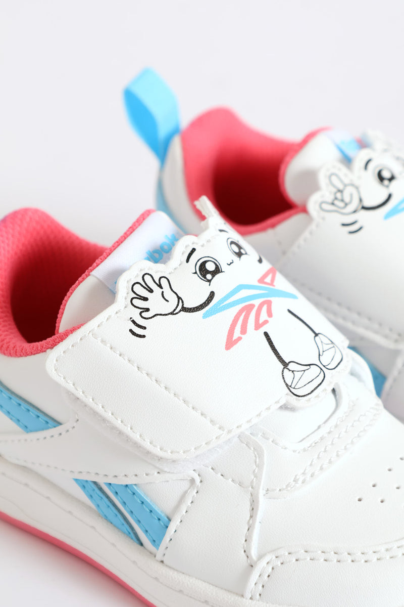 Pre-Girls Court Sneaker - White/Pink