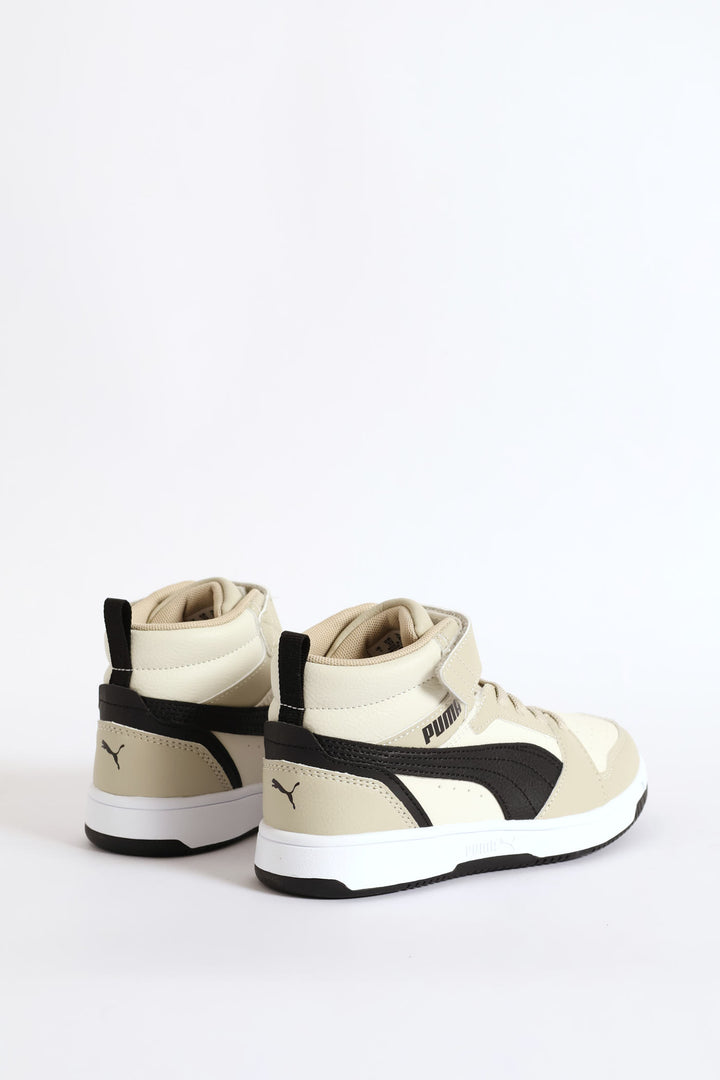 Pre-Boys Rebound V6 Mid Ac+ Sneaker - Black/Beige