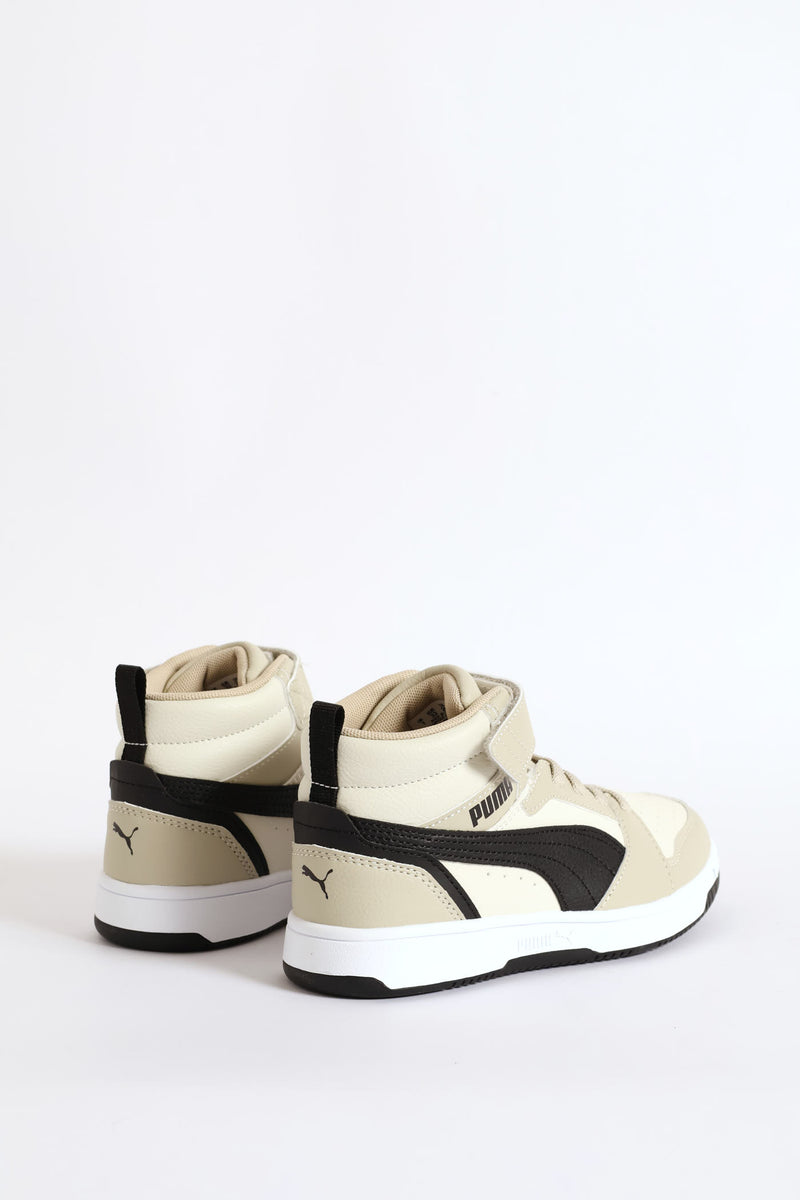 Pre-Boys Rebound V6 Mid Ac+ Sneaker - Black/Beige