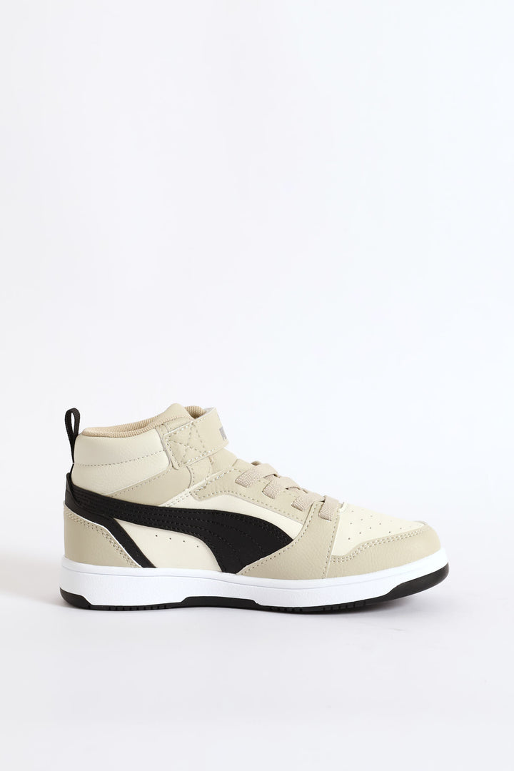 Pre-Boys Rebound V6 Mid Ac+ Sneaker - Black/Beige