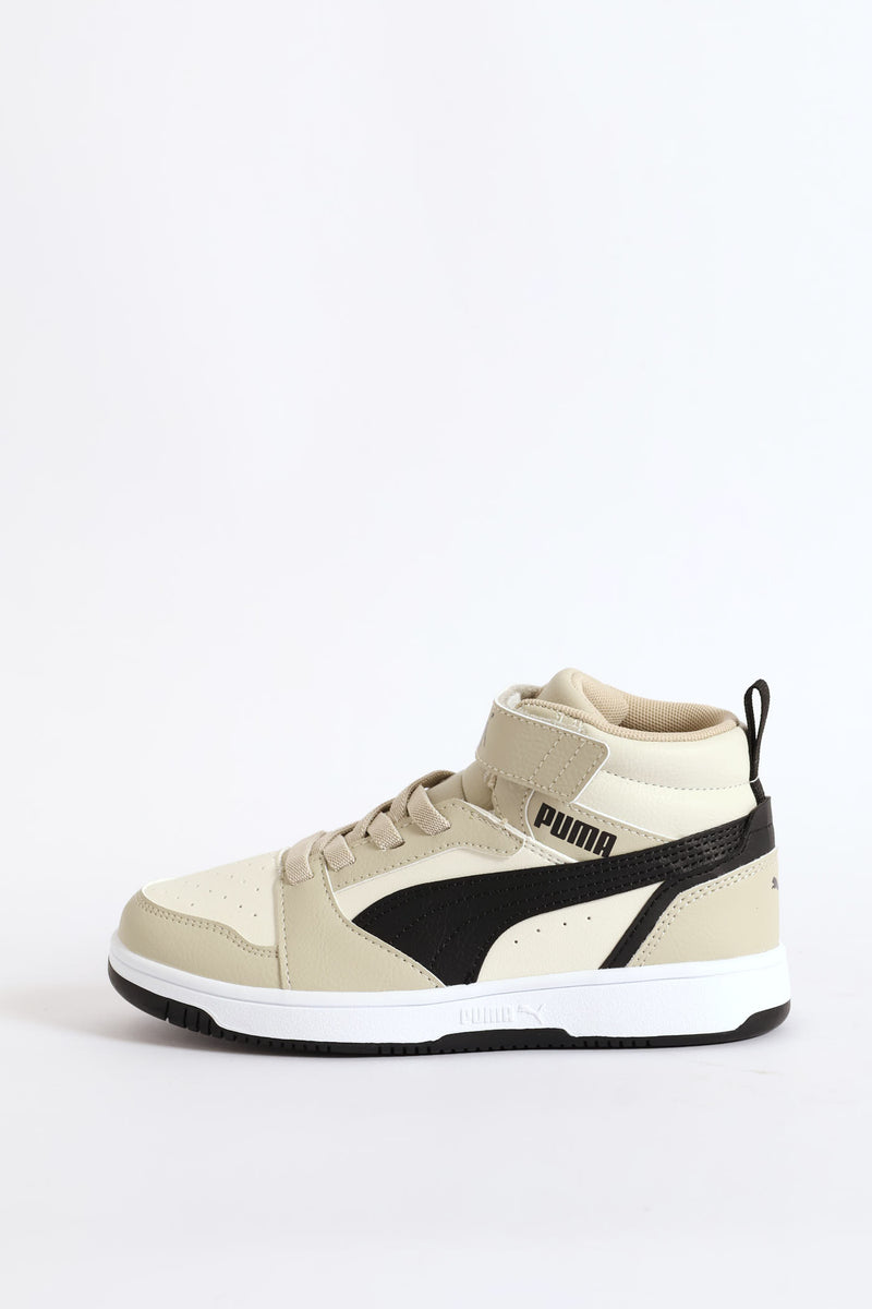 Pre-Boys Rebound V6 Mid Ac+ Sneaker - Black/Beige