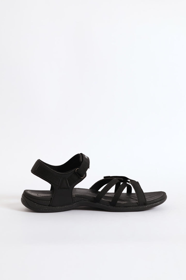 Anselia Multi Strap Sandal - Black
