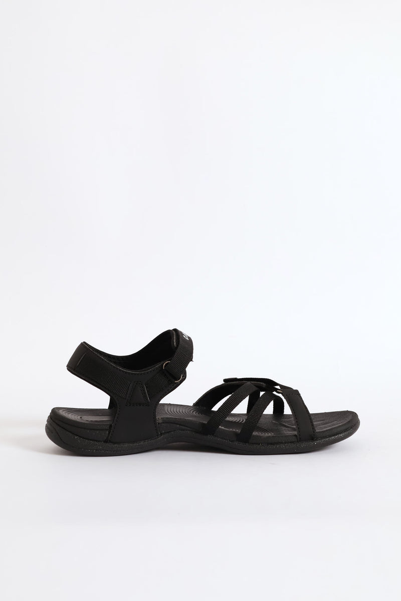 Anselia Multi Strap Sandal - Black