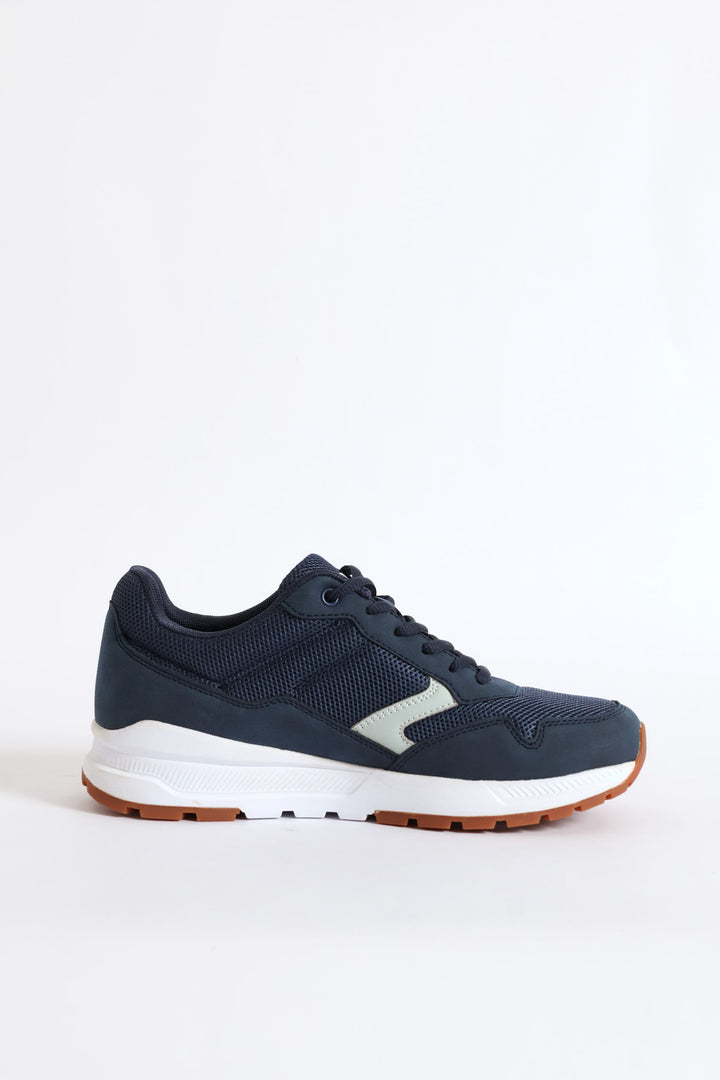 Pine Retro Trainer - Navy