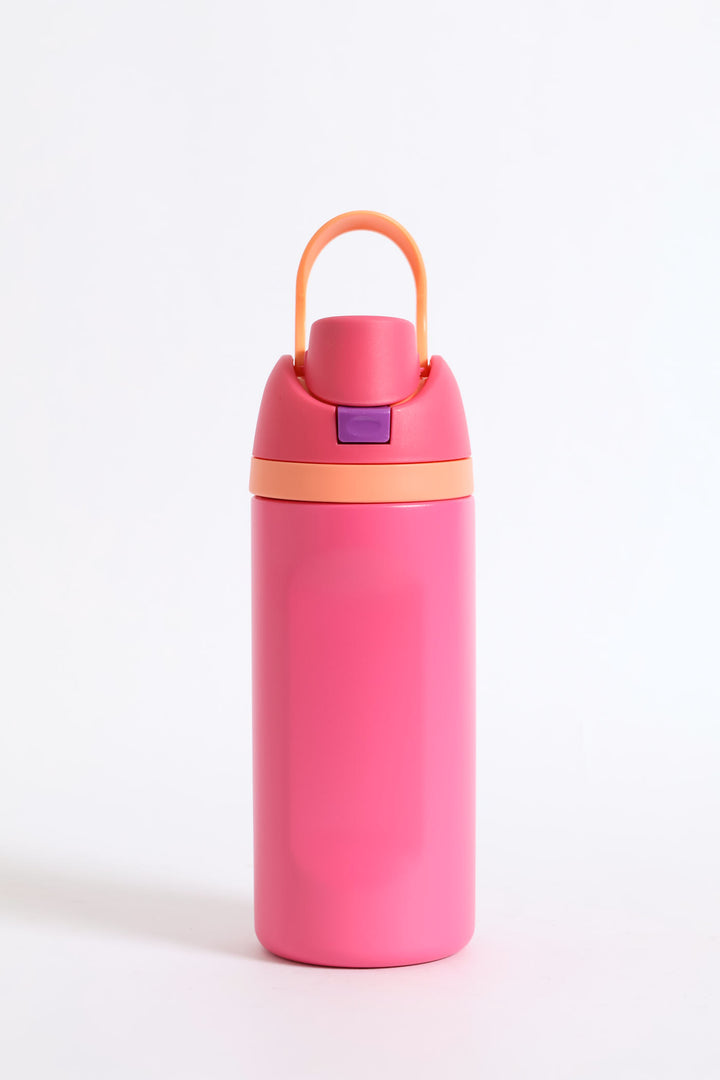 500Ml Flip Lid Bottle - Pink