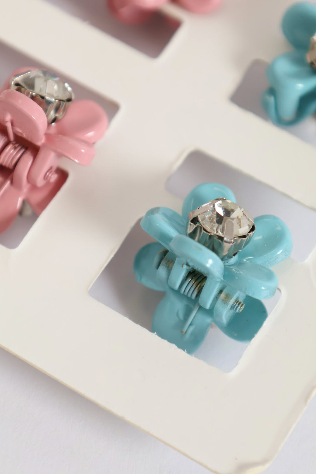 Pre-Girls 6 Pack Flower Diamond Clip Set