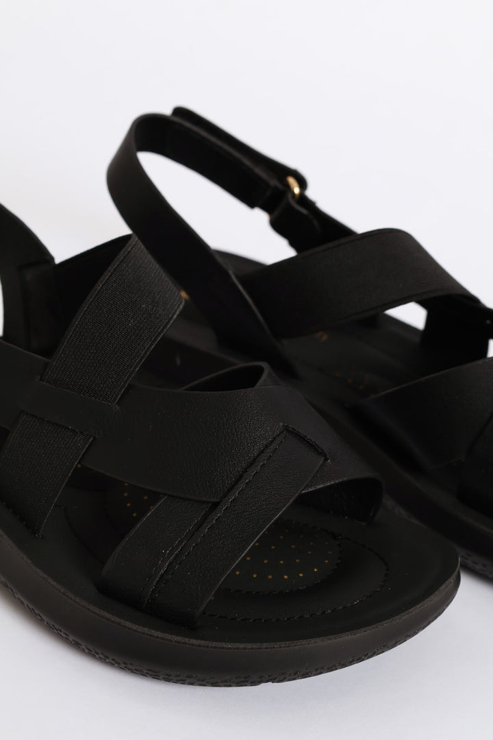 Ankle Strap Sandal - Black