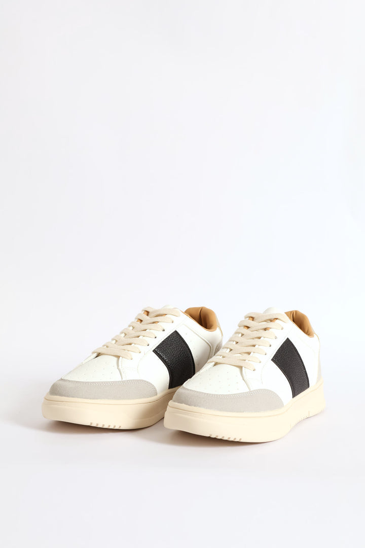 Thick Side Stripe Sneaker - White/Black