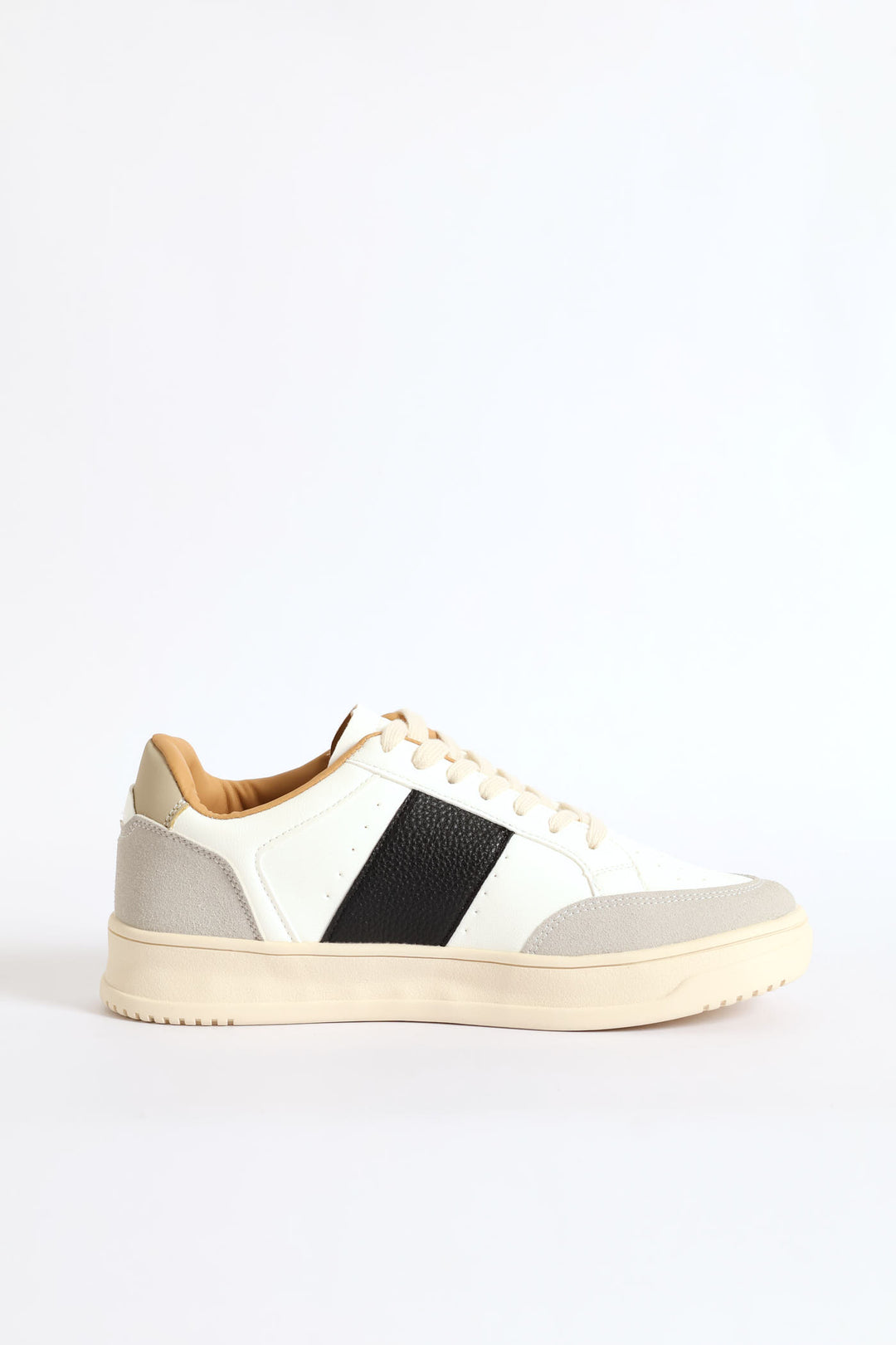Thick Side Stripe Sneaker - White/Black