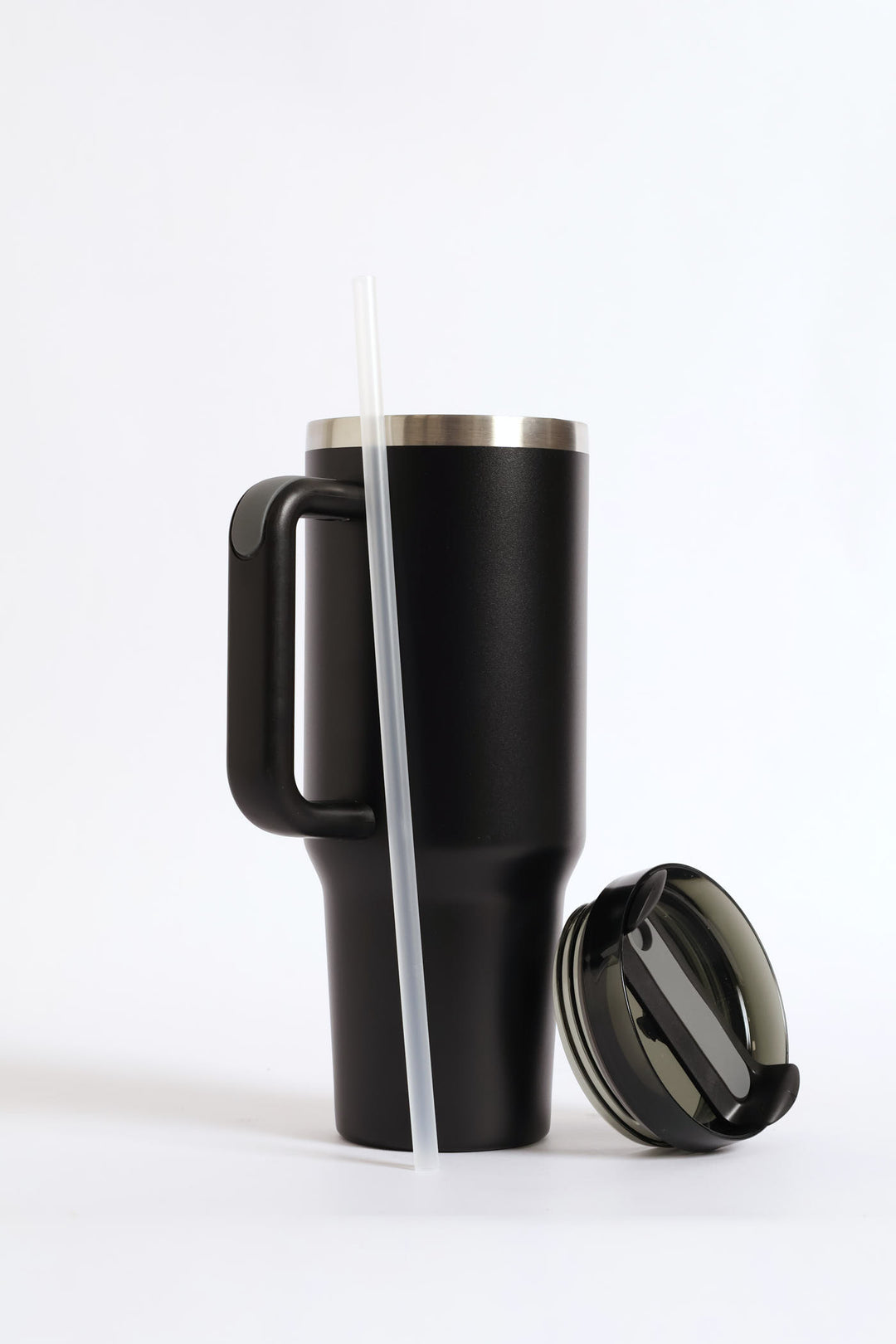 Plain Large Metal 1200ml Travel Flask - Black