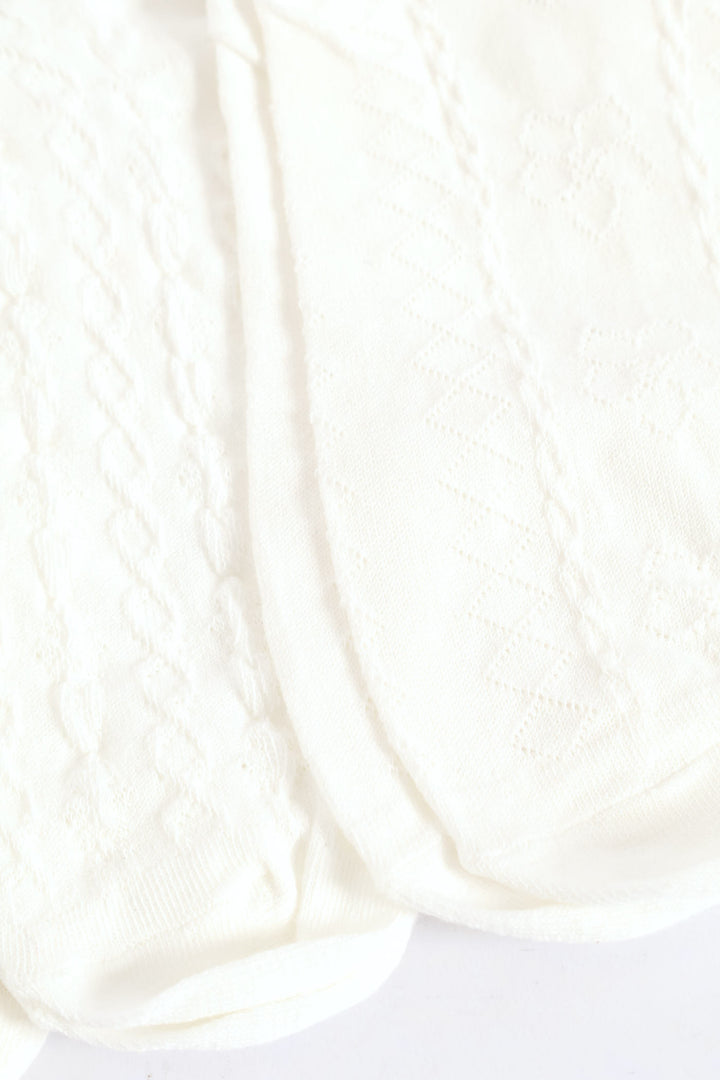 3 Pack Jacquard Design Low Cut Socks - White