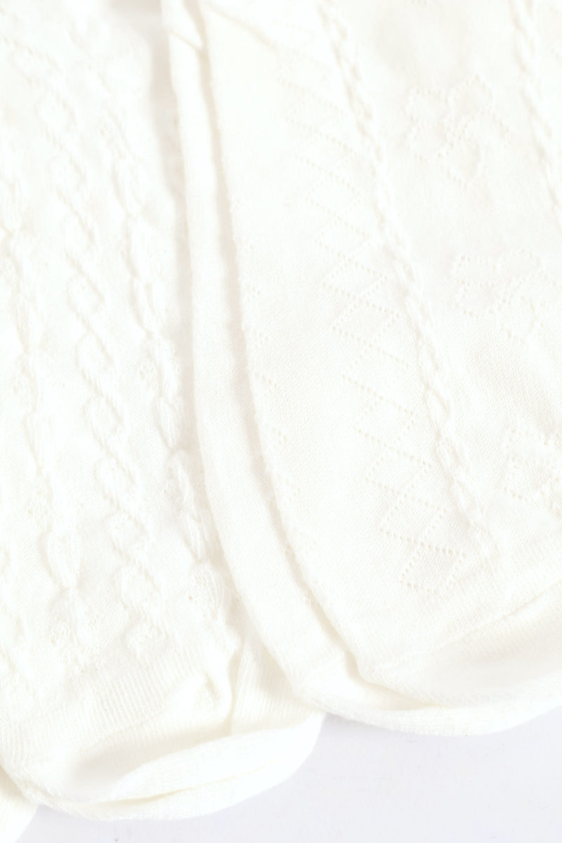 3 Pack Jacquard Design Low Cut Socks - White