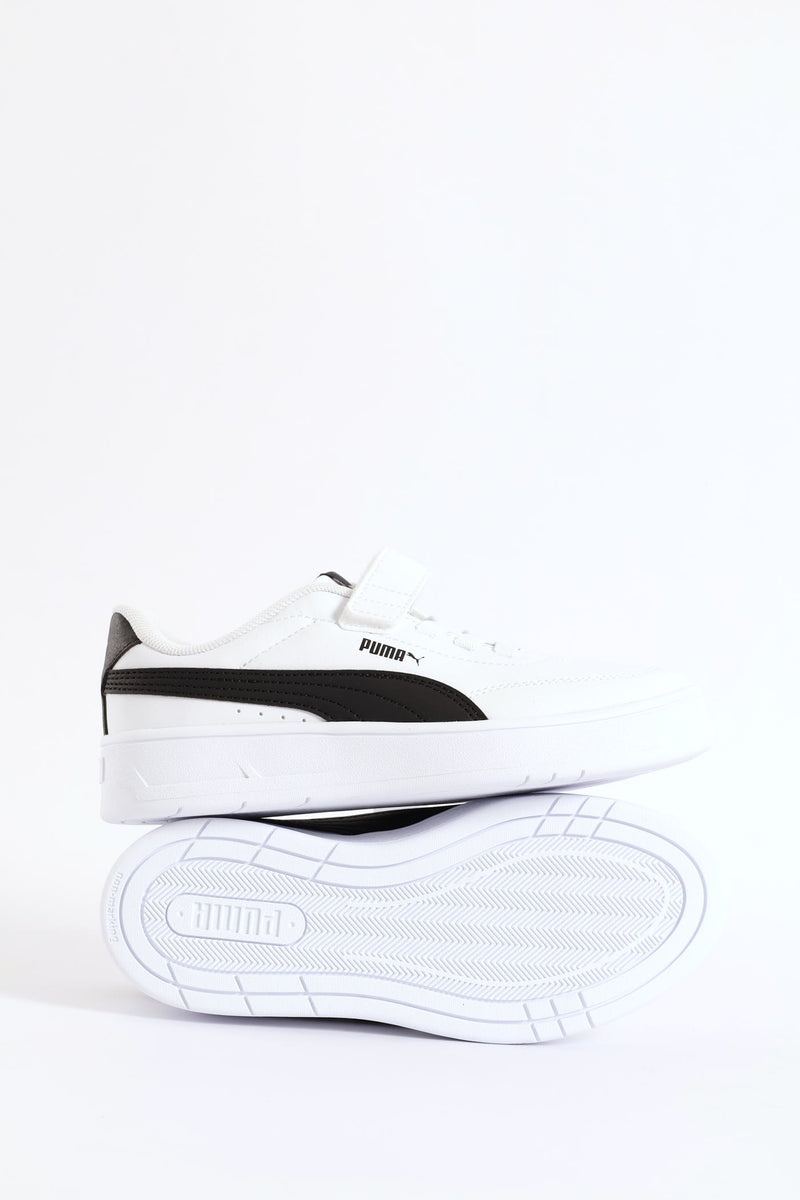 Pre-Boys Court Classic Clean Ac Plus Sneaker - White/Black