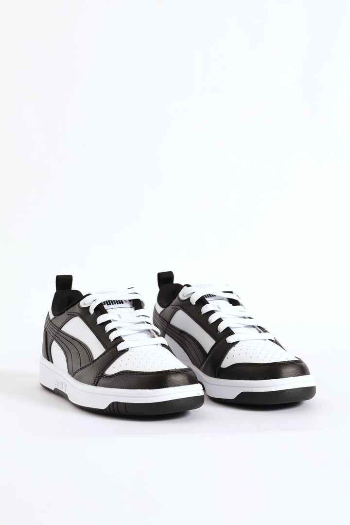 Boys Rebound V6 Lo Sneaker - Black/White