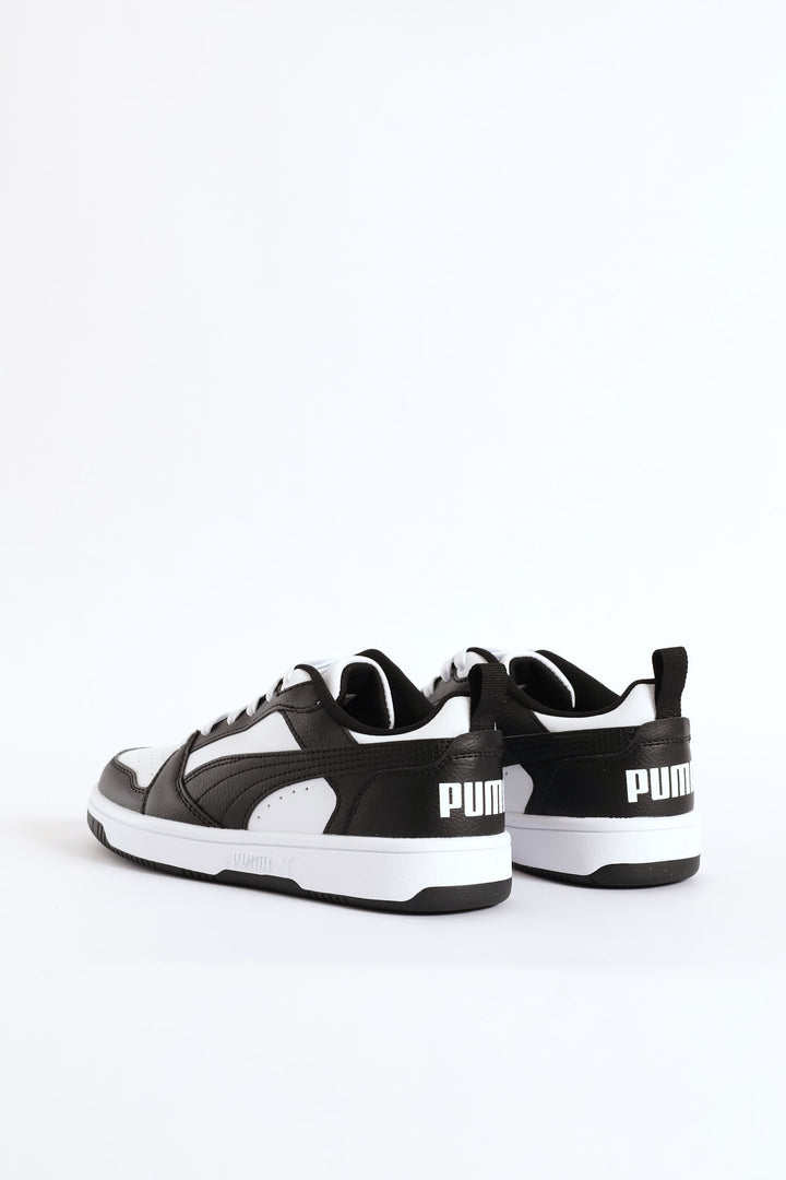 Boys Rebound V6 Lo Sneaker - Black/White