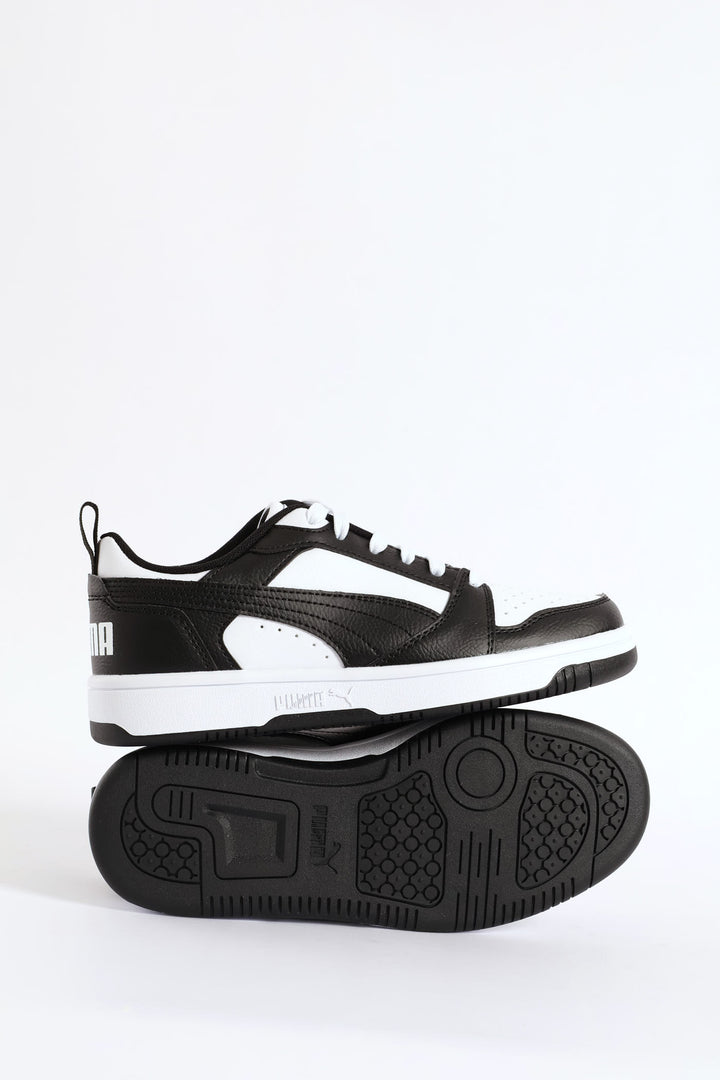 Boys Rebound V6 Lo Sneaker - Black/White