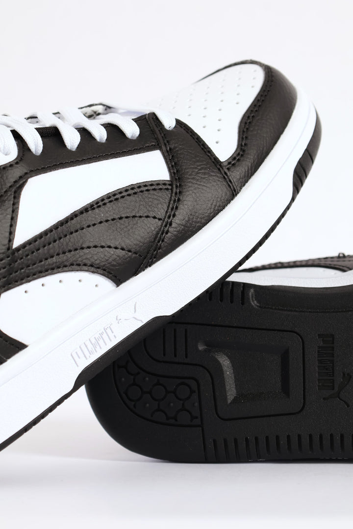 Boys Rebound V6 Lo Sneaker - Black/White