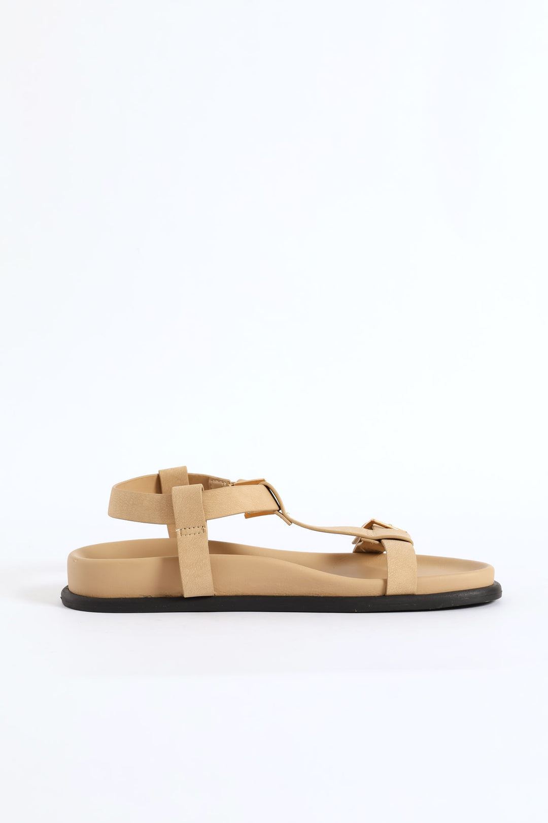 T-Bar Sandal On Comfort Slide Outsole - Stone